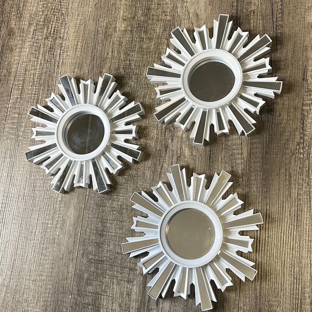 Set of 3 Sunburst Mirrors